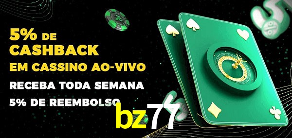 Promoções do cassino ao Vivo bz77